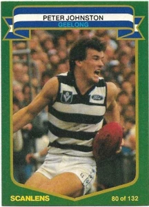 1985 Scanlens (80) Peter JOHNSTON Geelong - Bild 1 von 1