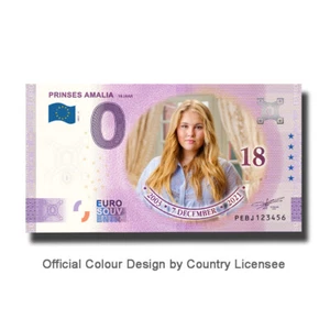 Euro Souvenir Países Bajos PEBJ 2021-2 Prinses Amalia Color Souvenirscheine - Imagen 1 de 3