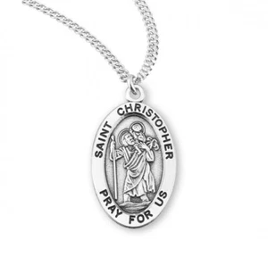 St. Christopher Sterling Silver Necklace - Picture 1 of 3