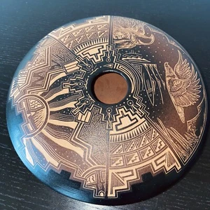 Maceta de semillas Reynold Begay nativa americana nativa tallada a mano águila solar geométrica - Imagen 1 de 8