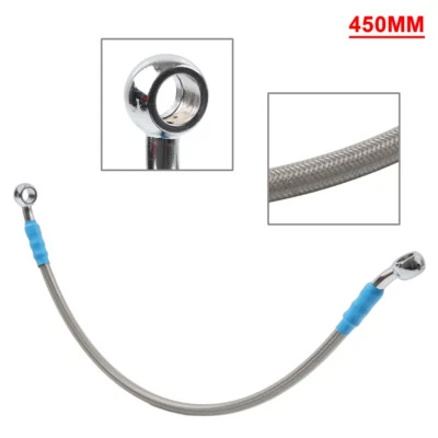 45cm DOT Motorcycle Motorbike Braided Steel Brake Clutch Oil Hose Line Pipe - Image 1 of 4