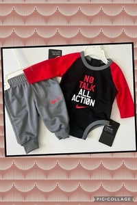 Nike Baby Jungen 2-teiliges Jogginghose Set -No talk all action- 3 Monate NEU - Bild 1 von 5
