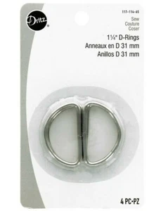 Dritz ~ (117-114-65) - Nickel D-rings ~ 1.25" - Picture 1 of 1
