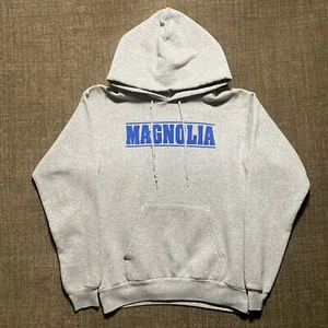 Magnolia Hoodie Sweatshirt Grey Mens Small College School Y2K - Picture 1 of 10