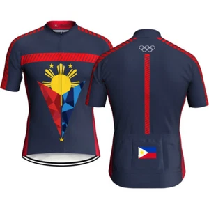 Philippine Cycling Jersey Bib Bicycle Shirt Bike Sports Wear MTB Cyclist Clothes - Picture 1 of 3