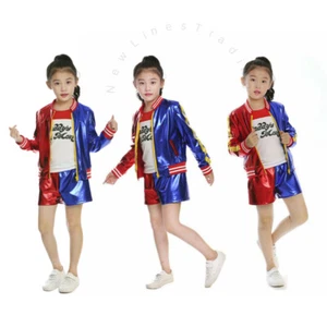 Chaqueta Elegante Halloween Halloween 5-13 Años Escuadrón Suicida para Niños Harley Quinn Cosplay - Imagen 1 de 5