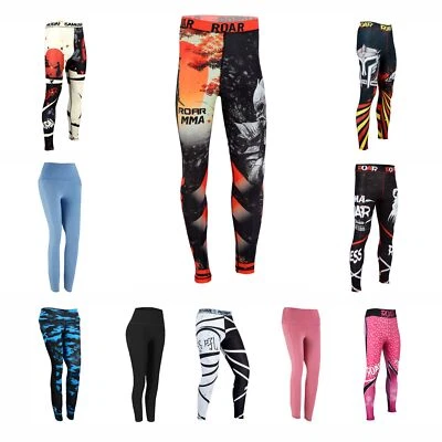 ROAR MMA Legging BJJ Athletic Spats Tights Compression Base Layer Sports Workout - Image 1 of 4
