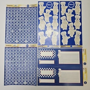 Pillsbury Doughboy Stickers Recipes Alphabet Letters Kitchen Paper Adventures - Picture 1 of 9