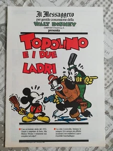 Topolino e i Due Ladri 11 Novembre 1989 Walt Disney - Picture 1 of 1