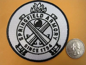 SPRINGFIELD ARMORY FIREARMS VEST PATCH 3 in. CIRCLE IRON ON - SEW ON 100% STITCH - Picture 1 of 15