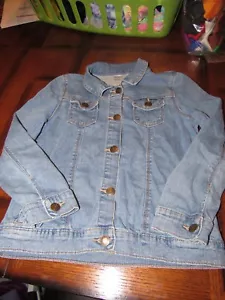 Girls Carter's Kid Denim Button Jean Jacket - Size 10 - Picture 1 of 3