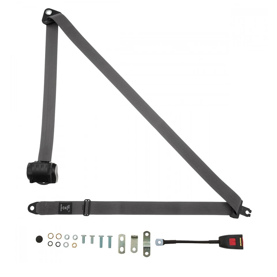 Cinturón de seguridad delantero automático para Berkeley B95 Sports Convertible 1958-1961 gris Foto 1 de 4