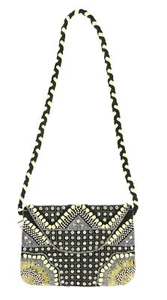 Big Buddha 241947 Womens Banjo Beading Crossbody Bag Multicolor Size 13x9x1 - Picture 1 of 4