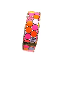 Bellissimo bracciale smaltato Henri Bendel con design cerchio multicolore - Foto 1 di 4