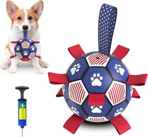PetDroid Dog Soccer Ball, 6'' World Cup Outdoor Interactive Ball Toy,... - Picture 1 of 6