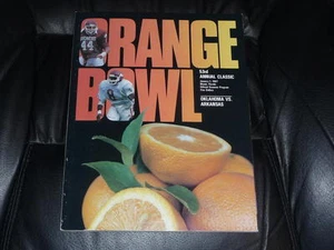 1987 ORANGE BOWL PROGRAM. ARKANSAS / OKLAHOMA EX-MINT - Picture 1 of 1