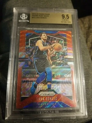Panini Prizm Prizms Ruby Wave #75 2019-20 Luka Doncic BGS 9,5 Dallas Mavericks Foto 1 de 3