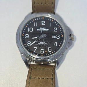 Reloj de Campo Timex Expedition Metal T49945 42 mm Analógico Correa de Cuero Marrón Funciona - Imagen 1 de 14