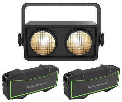 Chauvet Shocker 2 DMX COB LED Blinder Stage Light+(2) Stereo Bluetooth Speakers - Image 1 of 4