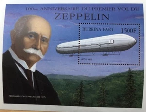 VINTAGE CLASSICS - Burkina Faso 2000 - Zeppelin - Souvenir Sheet - 1194 - MNH - Picture 1 of 1