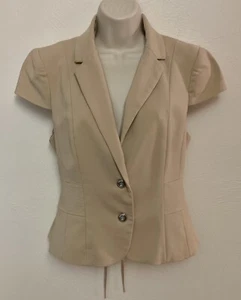 New York & Co. 7th Ave Design Studio Camel Color 2 Button Closure Blazer Size 10 - Picture 1 of 6