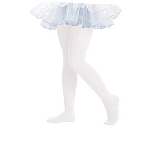 Ballet Tights for Girls Ultra Soft Dance Tights Elastic 6-8 Years 01 White - Picture 1 of 7
