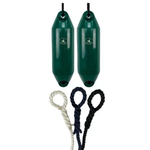 2 x HURRICANE Bootsfender: dunkelgrün PM02 - FREE SPLICED END 10MM SEIL - Bild 1 von 2