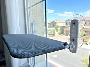 Cat Window Perch Bed Hammock w/ Zipper Foldable Steel Frame Strong Suction Cup - Picture 1 of 7