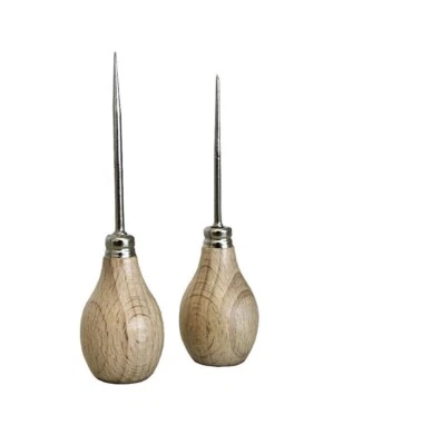 Punteruolo manico legno forare o incidere facilmente cuoio pelle gomma legno  - Imagen 1 de 3