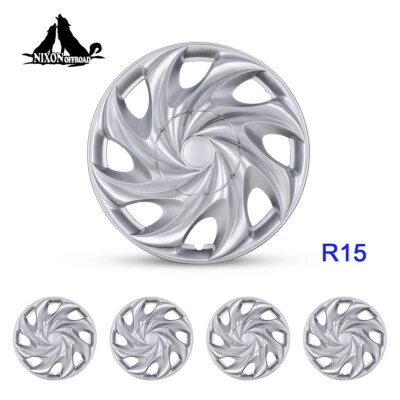 Paquete de 4 cubiertas de rueda de 15" tapacubos completos a presión R15 para Chevrolet Cavalier Malibu Foto 1 de 4