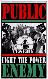 PUBLIC ENEMY FLAG. FLAGS. 3Ft X 5Ft. . FLAG. BLACK HISTORY. - Picture 1 of 1
