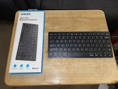 Anker Black Ultra Compact Slim Bluetooth Keyboard A7726 Apple Win Android iOS - Image 1 of 4