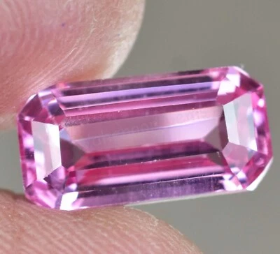 6.10 CT Natürlich Pink Kunzit Smaragd VVS Umwerfend Agl Zertifiziert Lose - Bild 1 von 4