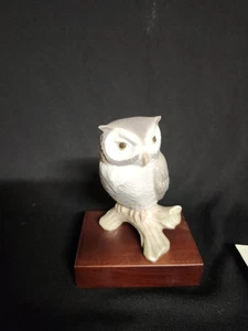 Lladro Lucky Owl #8035 With Original Box with Wood Base - Picture 1 of 12