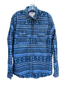 Desperado Men’s Aztec Western Shirt Large Snap Southwest Snap Front - Picture 1 of 13
