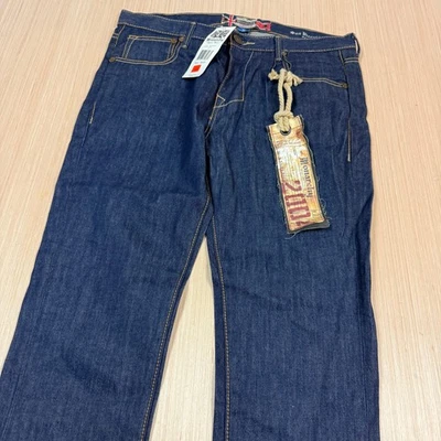 复古 y2k Monarchy 牛仔裤 38x34 刺绣口袋摇椅 San Vicente 修身 — 第 1/4 张图片