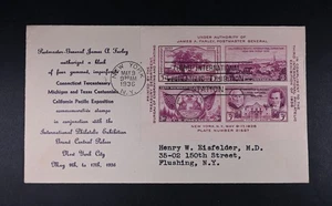 9 de mayo de 1936 FDC EE. UU. Scott # 788 sello no listado caché cubierta en muy buen estado - Imagen 1 de 2