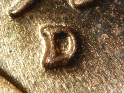 高等级完好错误 1956-D 林肯 WHEAT CENT RPM#32 BU — 第 1/3 张图片