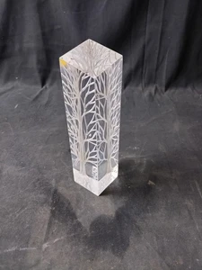Vintage Joseph Galvan Lucite Tree Sculpture 3D Reverse Carved Signed - Picture 1 of 14