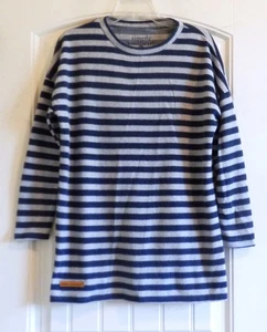 Simply Southern Blue Gray Striped Long Sleeve Women's Tunic Top Sweater SZ S - Picture 1 of 4