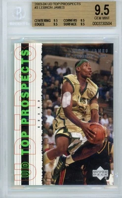 2003-04 UD Top Prospects #3 LeBron James BGS 9.5 - Image 1 of 2
