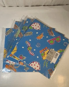 80s Icons Gift Wrapping Paper-HALLMARK All Occasions-5Pks of 2Shts-10Sheets - Picture 1 of 4