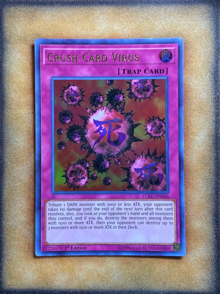 Yugioh Crush Card Virus LCKC-EN046 Ultra Rare SJCS Art 1st Ed NM - Image 1 of 1