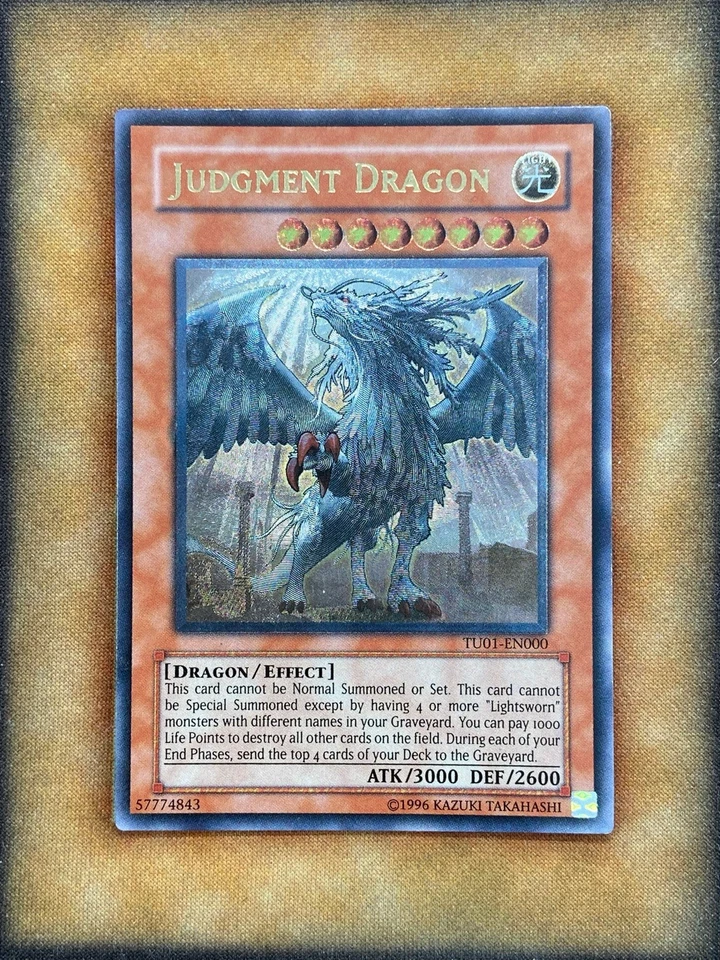 Yugioh Judgment Dragon TU01-EN000 Ultimate Rare LP - Image 1 of 4