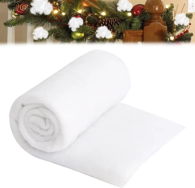 Rotolo Di Neve Artificiale, Coperta Di Neve Finta Di Natale Decorazione Di Ovatt - Immagine 1 di 4