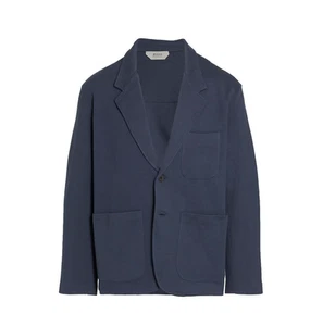 Z Zegna Mens M Navy Cardigan Jersey Sweater Jacket Blazer Cotton New $795 - Picture 1 of 11