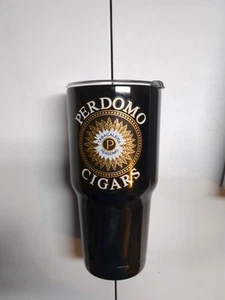 PERDOMO CIGARS TABACALERA 32OZ BLACK STAINLESS STEEL,TRAVEL TUMBLER - Picture 1 of 3