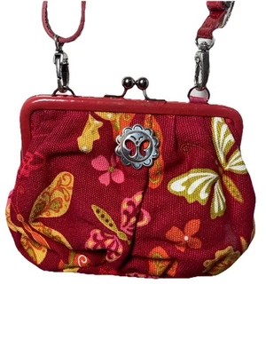 Bolso sin asas bandolera Brighton Butterfly rojo bloqueo de beso correa ajustable Foto 1 de 4