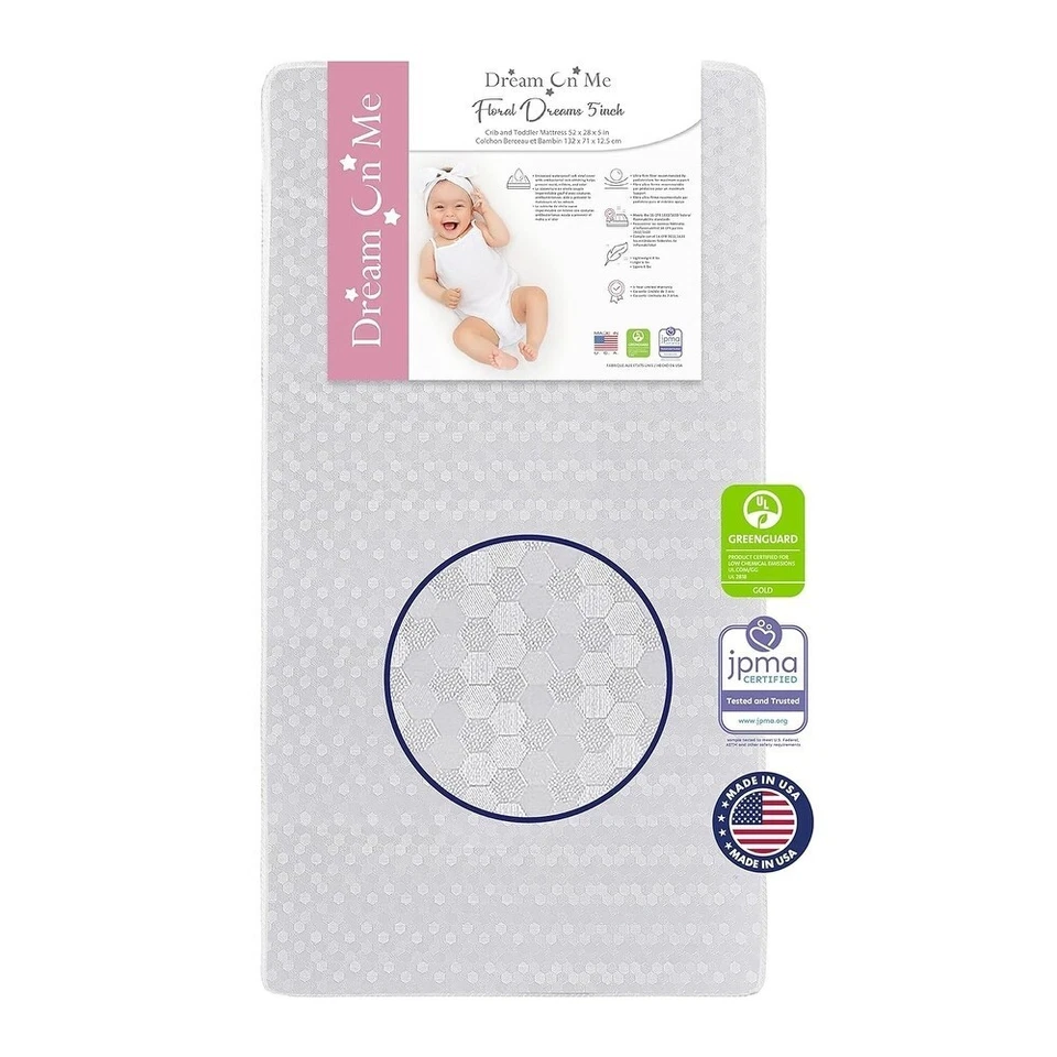 Colchão Dream On Me ortopédico firme padrão para berço e cama infantil - Imagem 1 de 1
