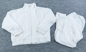 Vintage Adidas Trainingsanzug Damen Medium weiß Hong Kong Windbreaker Logo 80er - Bild 1 von 24